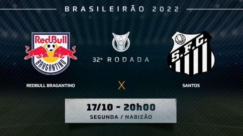 Santos enfrenta o Red Bull Bragantino nesta segunda (Foto: Arte Lance!)