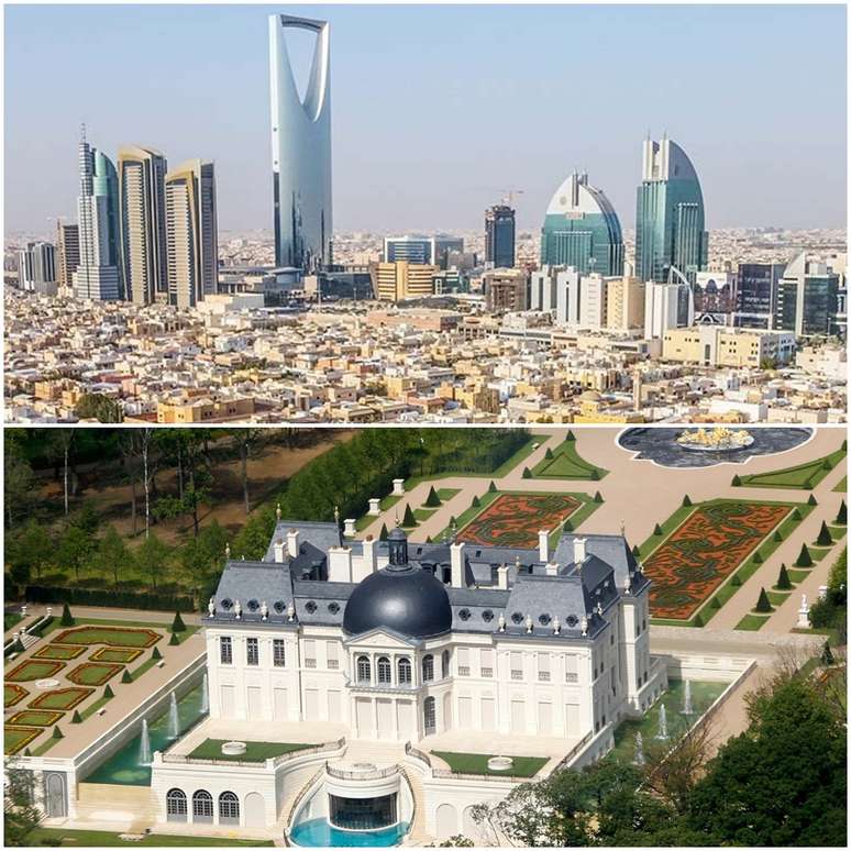 A capital saudita, Riad, é tradicional e moderna ao mesmo tempo; o castelo de Mohammad bin Salman na França impressiona