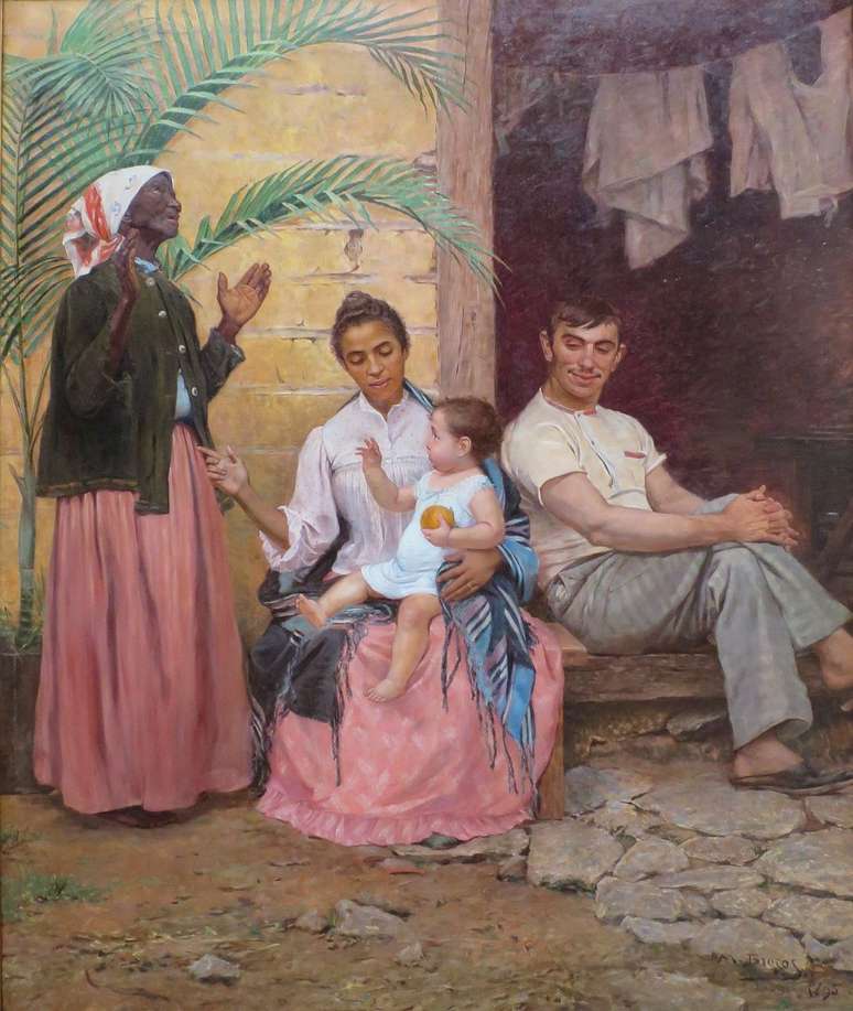Quadro A Reden&ccedil;&atilde;o de Cam, de 1895, &eacute; de autoria do pintor espanhol radicado no Brasil Modesto Brocos