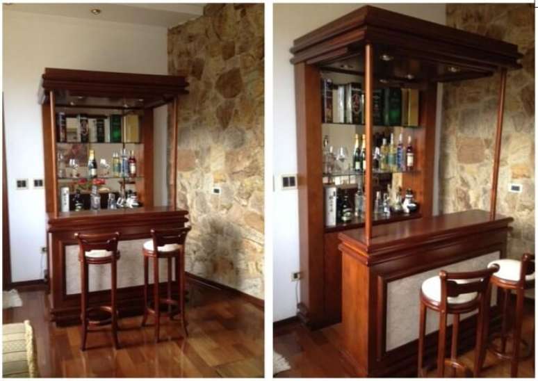 33. Barzinho para sala de visitas com dois assentos. Fonte: Decoratorist