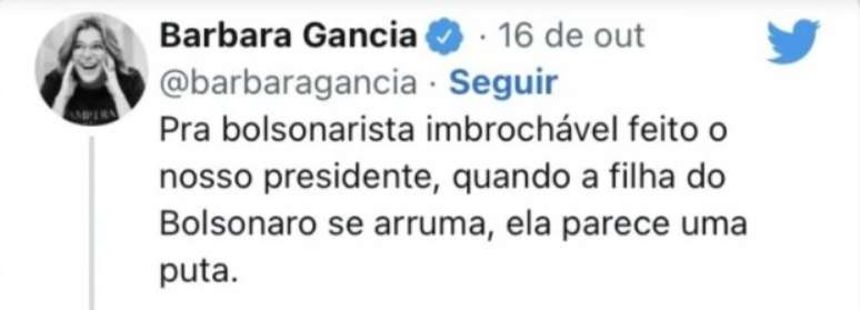 Jornalista ataca filha de Bolsonaro pelo Twitter