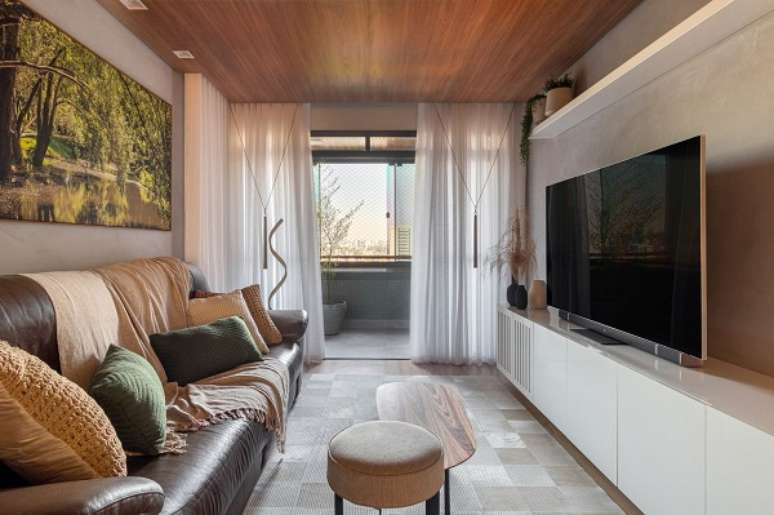 65. Tipos de tecido para cortina na sala de estar &ndash; Foto Tulli Studio