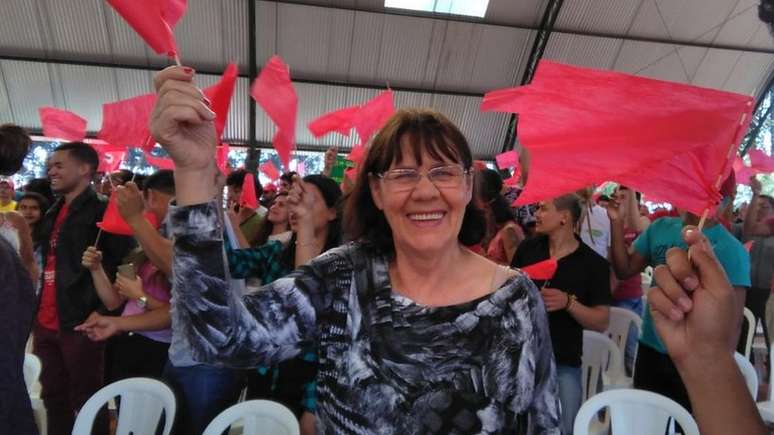 A professora Maria Salete Campigotto participou dos primeiros acampamentos sem-terra no Rio Grande do Sul