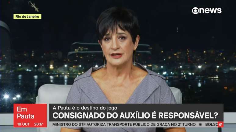 A lagartixa parecia prestar atenção ao comentário de Mônica Waldvogel