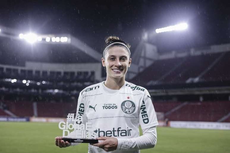 Bruna Calderan foi a melhor em campo na vitória do Palmeiras (Foto: Staff Images Woman/Conmebol)