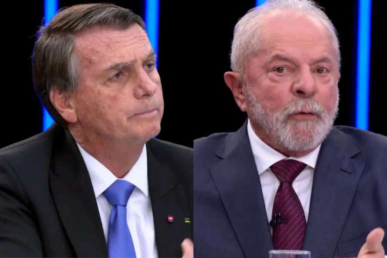 Lula e Bolsonaro em debate na TV Globo, Jornal Nacional.