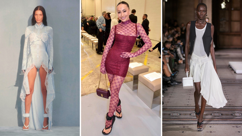 Bella Hadid, Sabrina Sato e desfile Coperni (Fotos: Reprodu&ccedil;&atilde;o/Instagram)