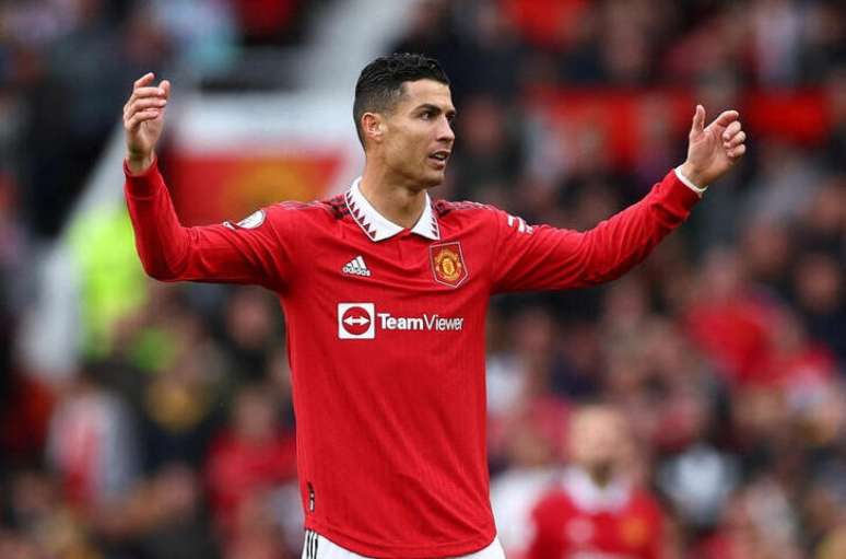 Cristiano Ronaldo em jogo do Manchester United
 16/10/2022     REUTERS/David Klein