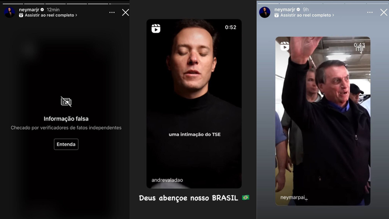 Neymar compartilha, no Instagram, vídeo mentiroso do pastor bolsonarista André Valadão