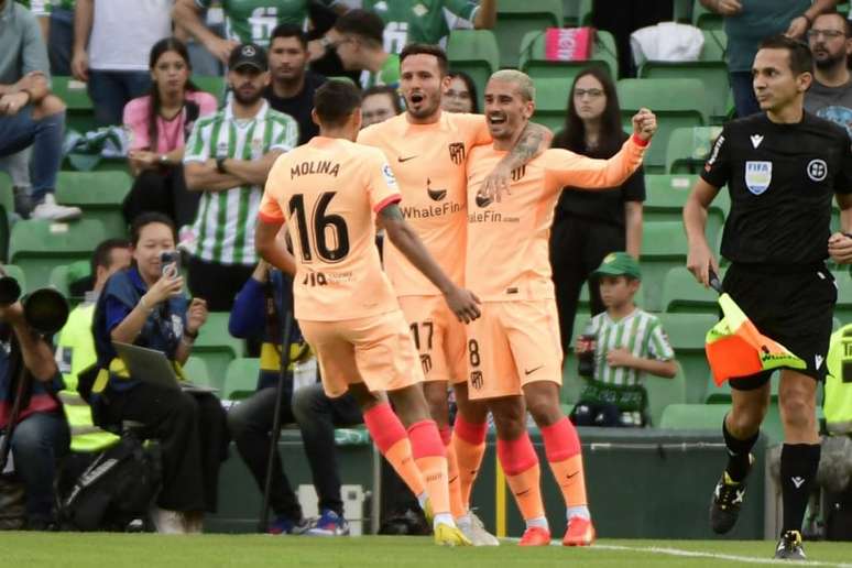 Antoine Griezmann decidiu jogo entre Atlético de Madrid e Betis (CRISTINA QUICLER / AFP)