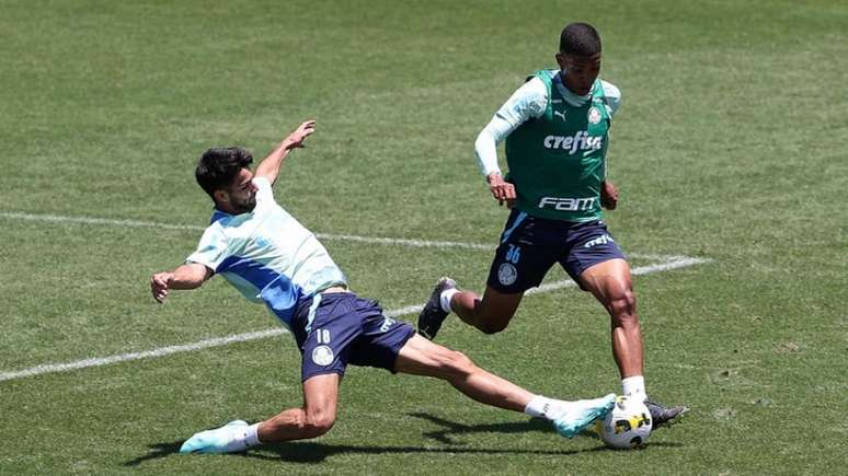 Palmeiras volta a treinar já pensando no jogo contra o Athletico (Foto: Cesar Greco/Palmeiras)