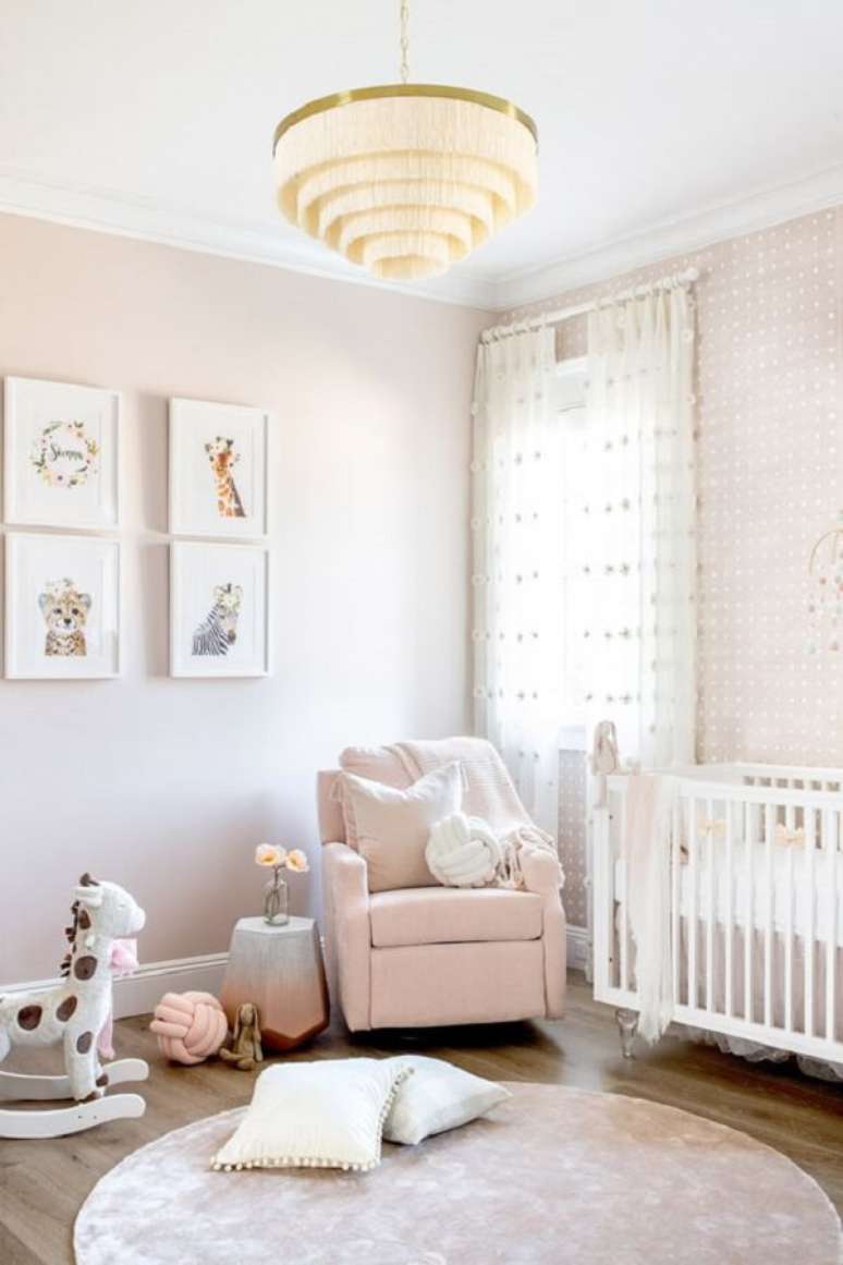 53. Quarto modulado infantil com quadros em aquarela de animais – Foto Ruemag