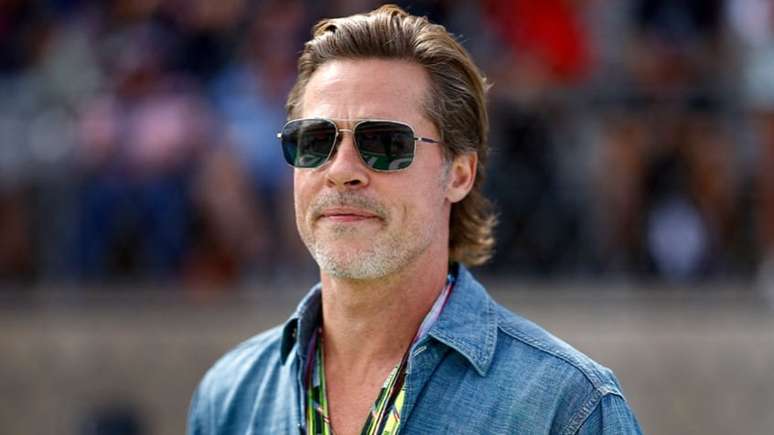 Brad Pitt esteve no GP de Austin, no Texas (Foto: Chris Graythen / AFP)