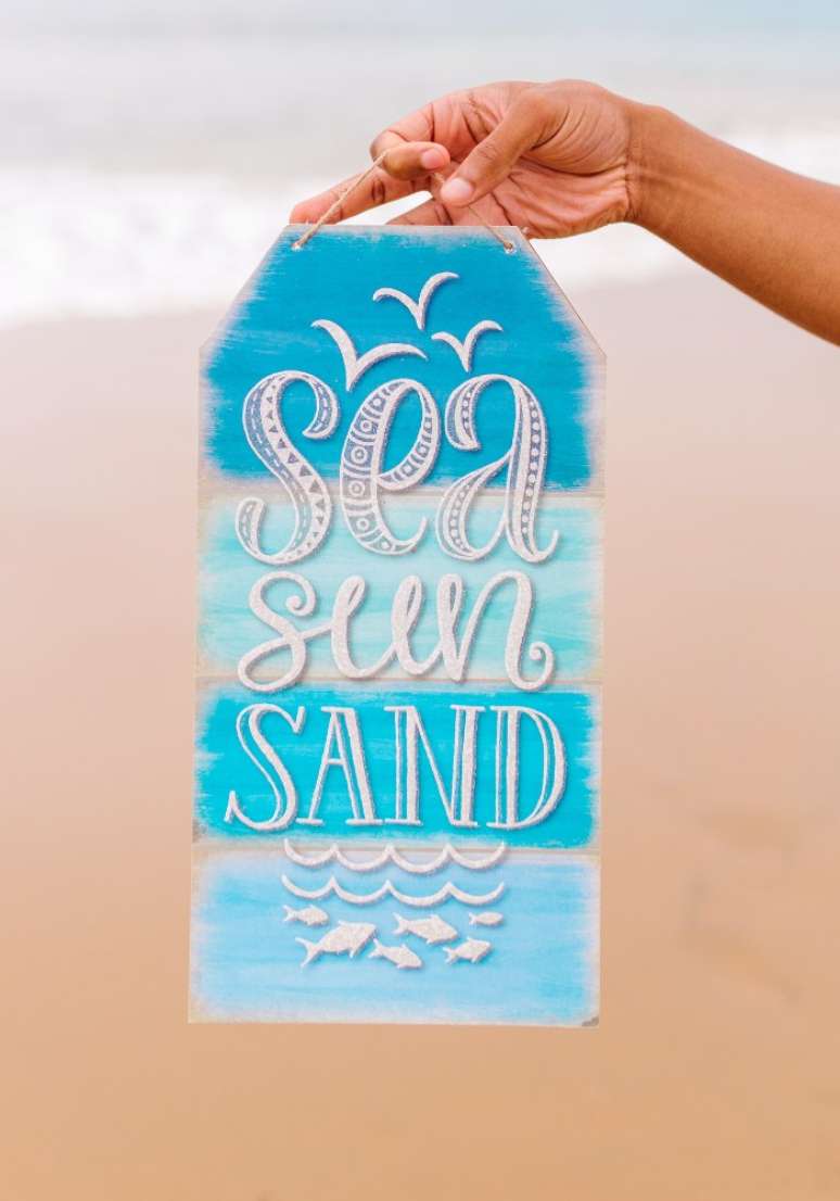 5. As plaquinhas combinam muito com a decora&ccedil;&atilde;o de casa de praia. Fonte &ndash; Pexels