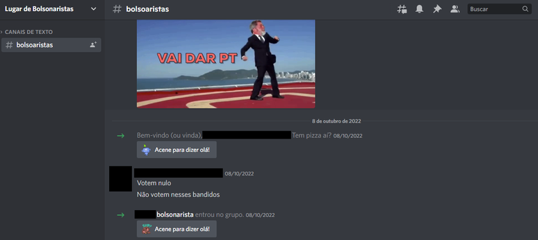 Gamers a favor de Lula defendem o candidato em chats do Discord.