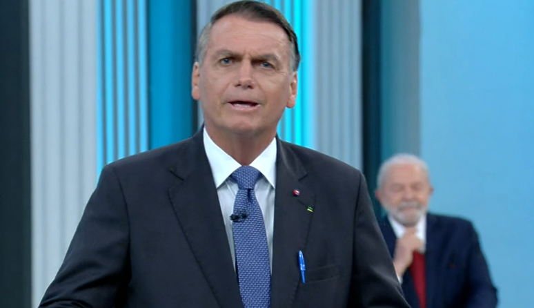 Luiz Inácio Lula da Silva (PT) e Jair Bolsonaro (PL) participam de debate