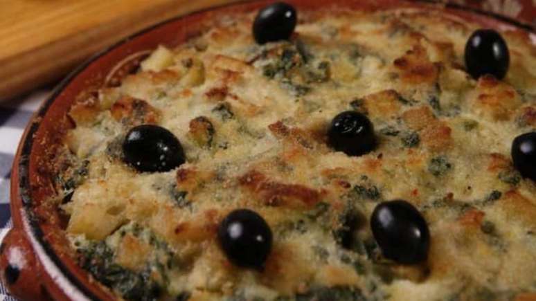 Bacalhau com natas e espinafre – Foto: Guia da Cozinha