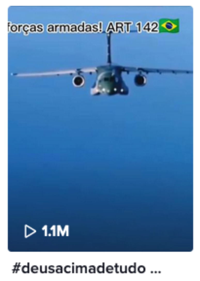 No TikTok, menções diretas a intervenção militar somam 40 milhões de visualizações