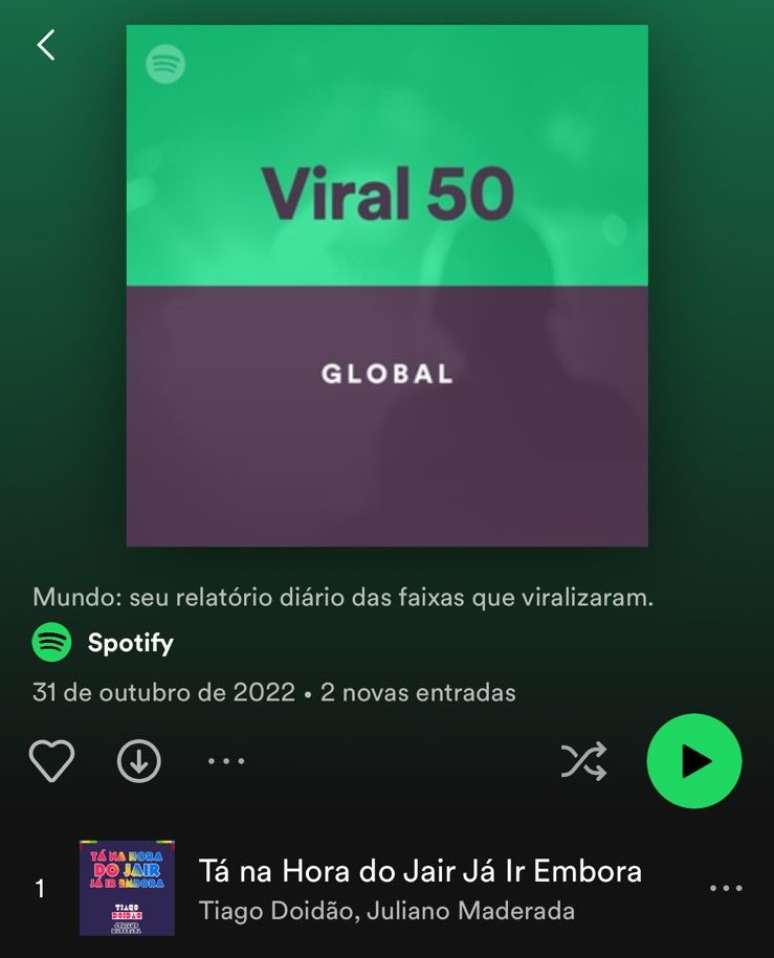 "Tá na Hora do Jair Já Ir Embora" está no primeiro lugar das 50 músicas mais virais do mundo