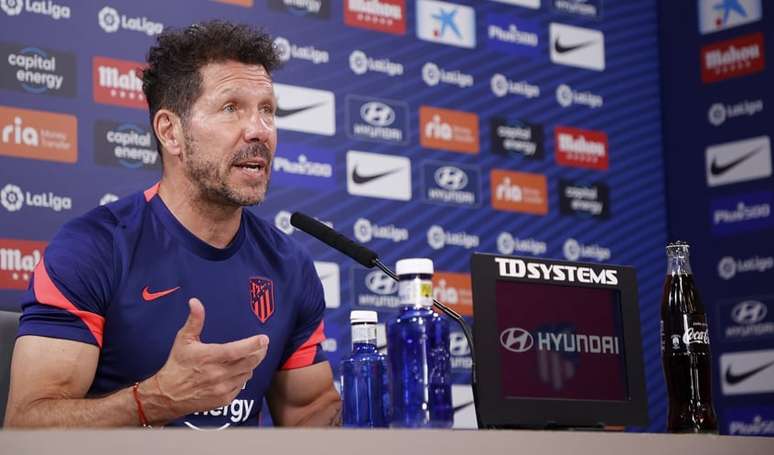 Diego Simeone não vive bom momento no comando do Atlético de Madrid (Foto: twitter Atlético de Madrid)