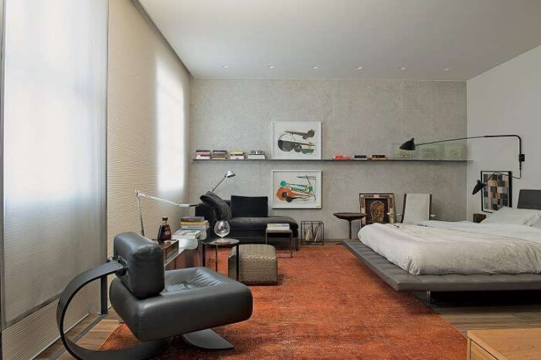 23. Quarto amplo com cama de casal oriental. Fonte – Casa Cor 2016
