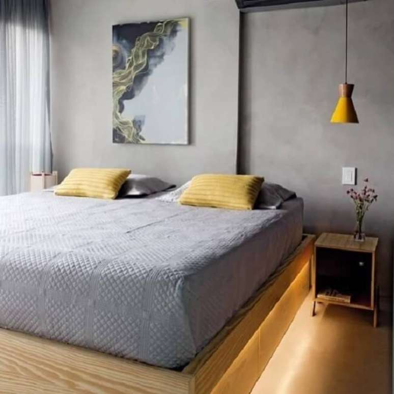 47. Modelo de cama oriental casal com iluminação de led. Fonte – Casa100 Arquitetura