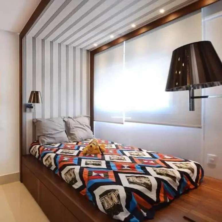 76. A cama oriental é perfeita para dormitórios pequenos. Fonte – Finart Moveis