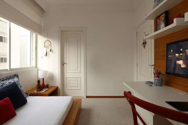 30. Projeto de dormitório com cama oriental solteiro. Fonte – Renata Romeiro