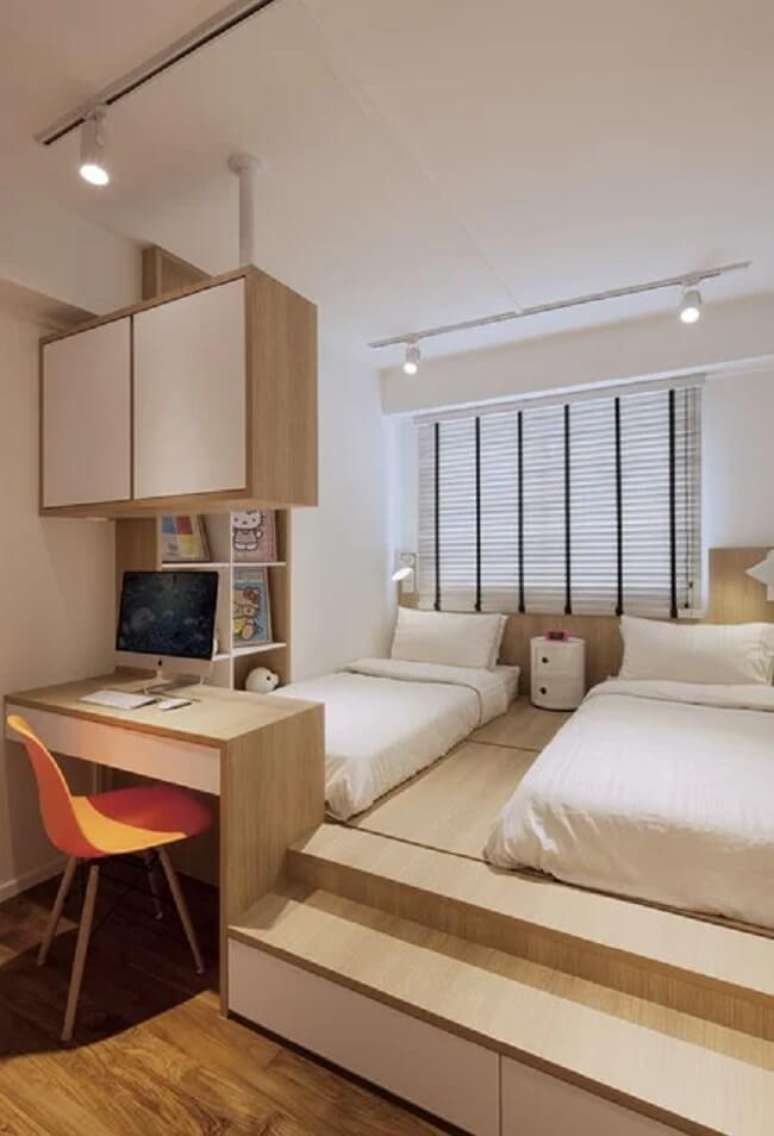 20. Quarto compartilhado – camas baixas estilo oriental solteiro. Fonte – Posh Home