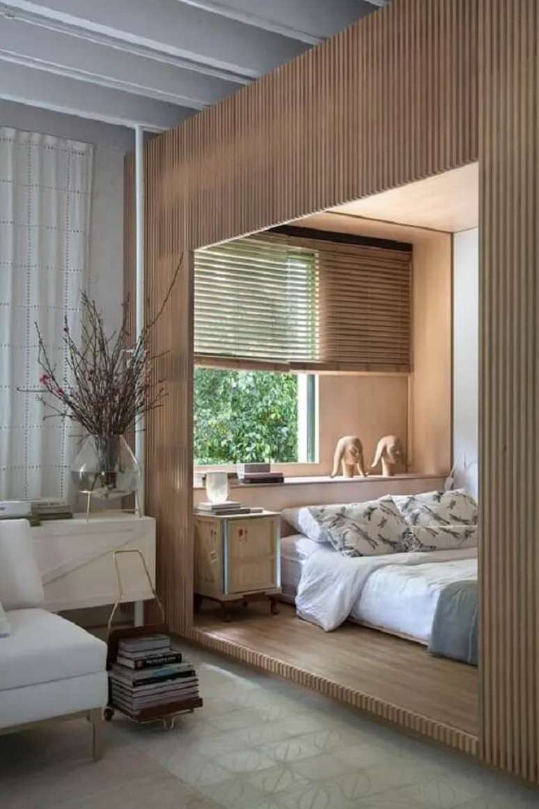 27. Projeto de quarto de casal com cama oriental. Fonte – Casa de Valentina