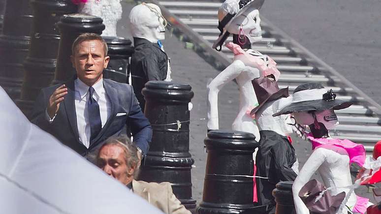 Daniel Craig em cena do filme '007: Contra Spectre' na Cidade do México