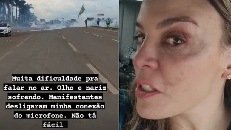 Jornalista da TV Record de Goiás relatou que foi hostilizada durante cobertura ao vivo do bloqueio da BR-060 em Anápolis