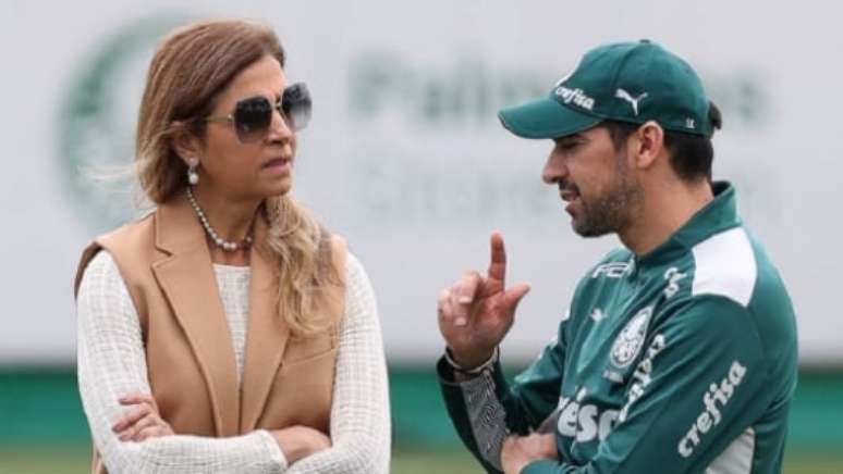 Leila Pereira reafirmou o desejo de manter Abel no comando do Verdão (Foto: Cesar Greco/Palmeiras)