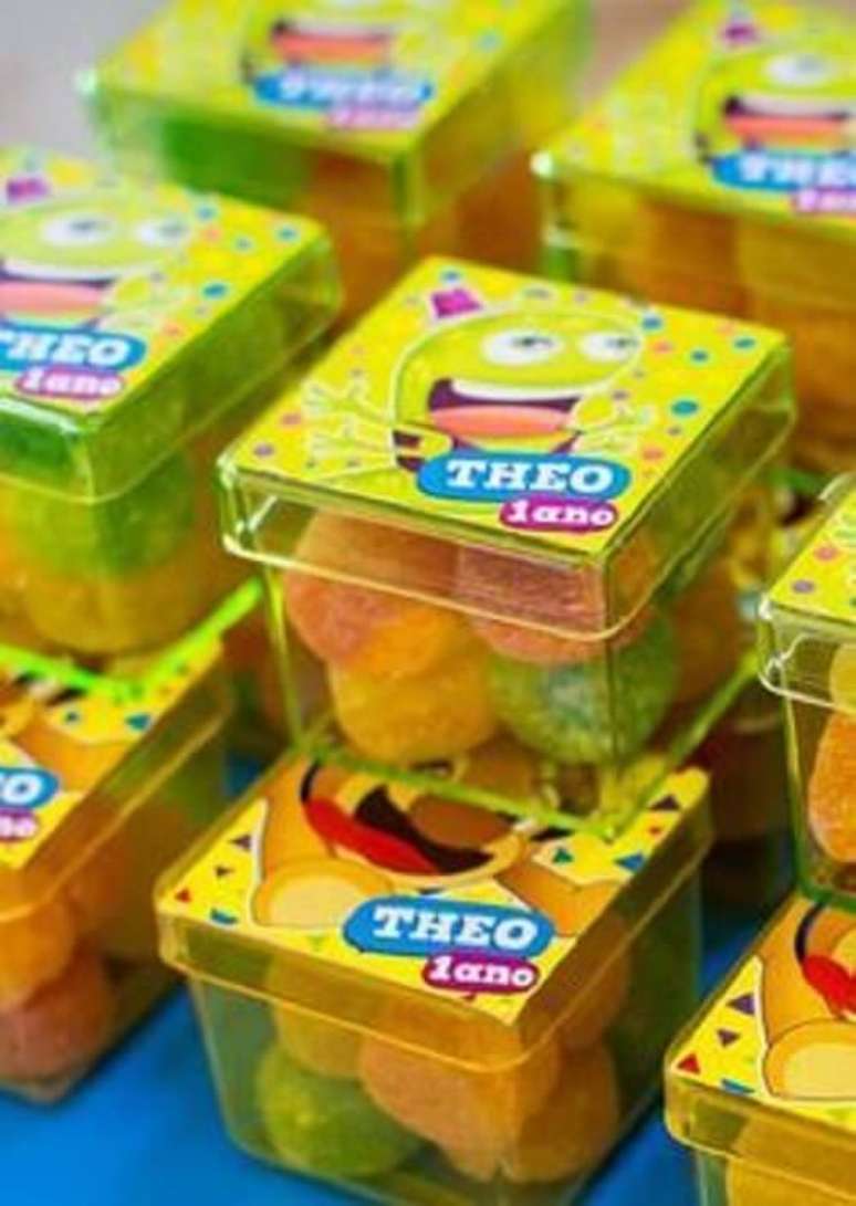 62. Festa mundo bita caixinhas doces para lembrancinhas. Fonte &ndash; Decor F&aacute;cil