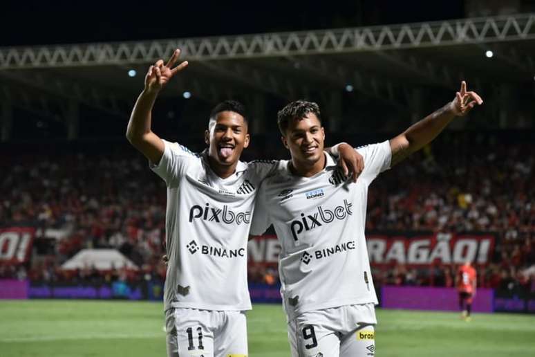 Ângelo e Marcos Leonardo são os destaques da base do Santos no Brasileirão (Foto: Ivan Storti/Santos)