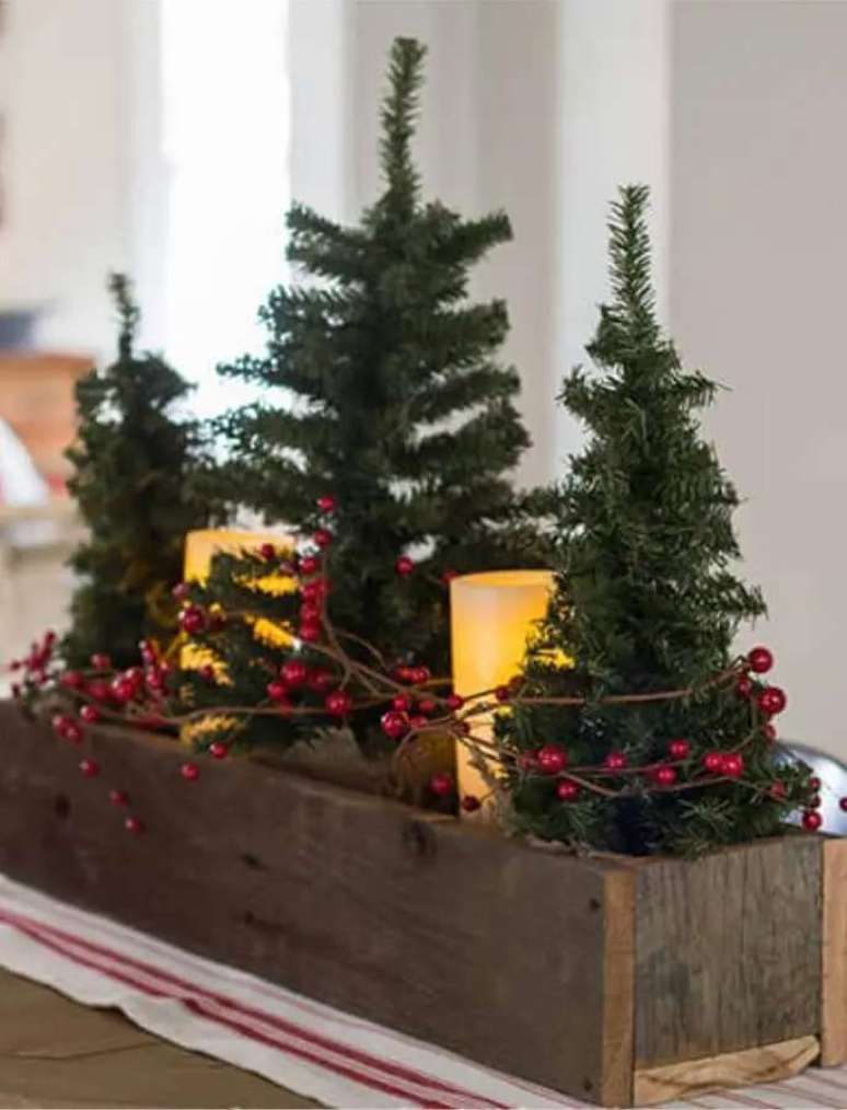 14. Detalhes r&uacute;sticos para decora&ccedil;&atilde;o natalina s&atilde;o super charmosos &ndash; Foto: Homishome