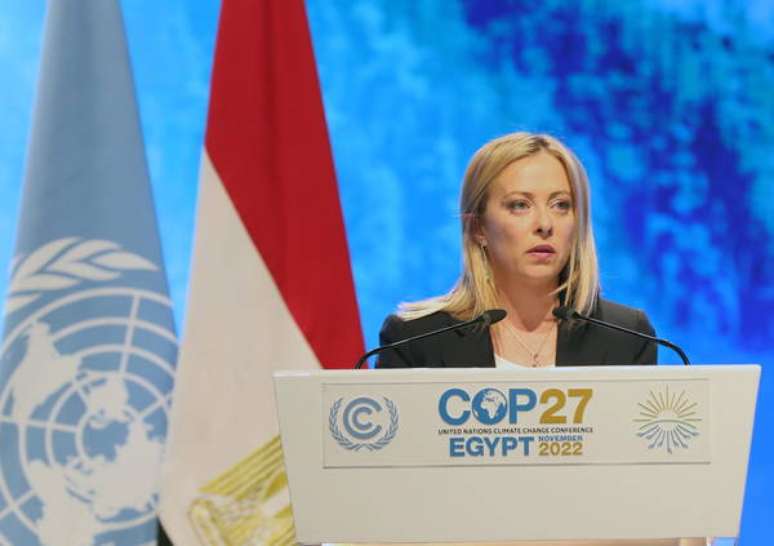 Na COP27, Meloni garante que Itália fará sua parte pelo clima