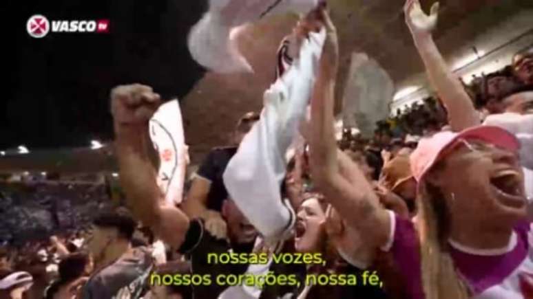 Vasco divulga homenagem aos torcedores (Reprodução/Vasco TV)