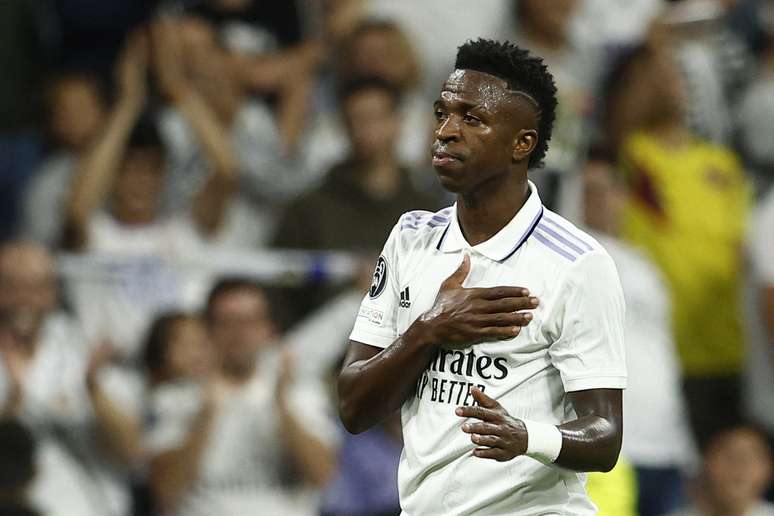 Vini Jr atuando pelo Real Madrid