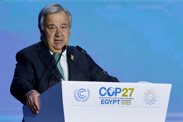 Antônio Guterres fala na COP27