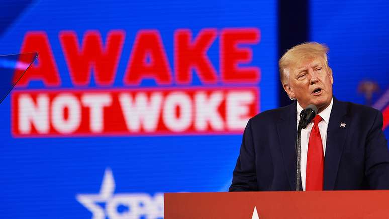 Trump falou sobre a 'cultura woke' na última Conferência da Ação Política Conservadora (CPAC, na sigla em inglês)
