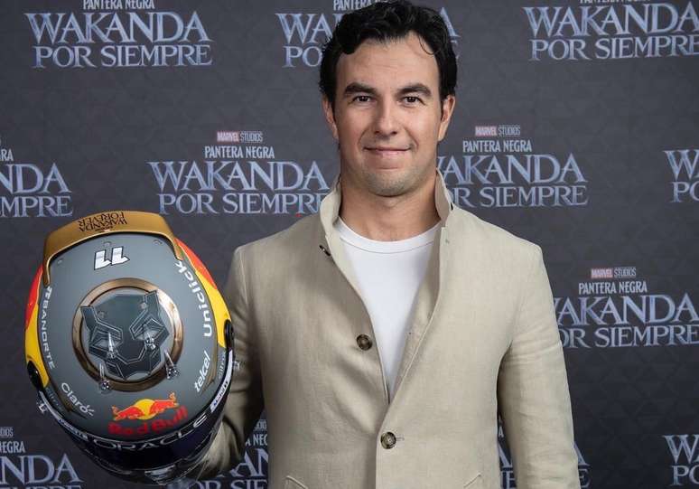 O capacete de ‘Checo’ para a corrida em Interlagos 