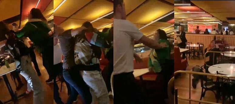 Briga no meio do salão assustou os frequentadores do restaurante Ritz