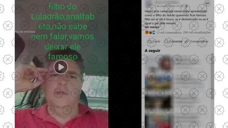 Homem que critica caminhoneiros em vídeo é Gallagher, não filho de Lula