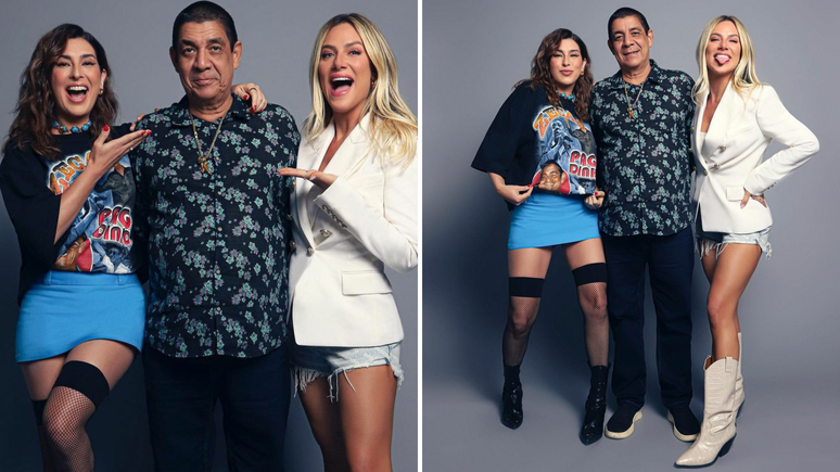 Fernanda Paes Leme, Zeca Pagodinho e Giovanna Ewbank 