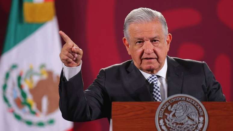 O presidente L&oacute;pez Obrador
