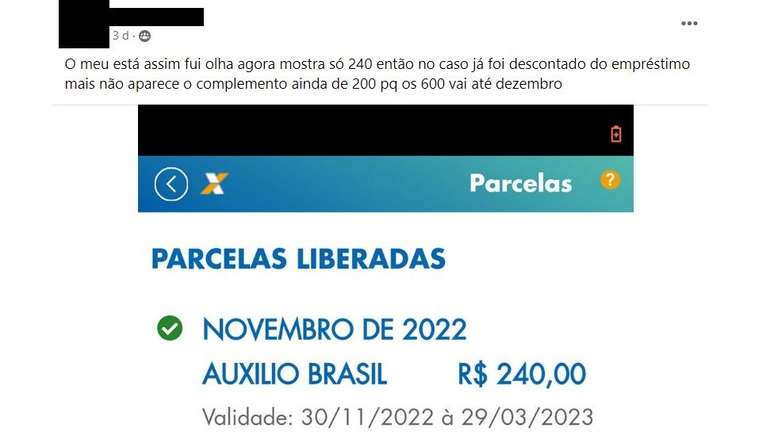 No Facebook, benefici&aacute;rios discutem o desconto do Aux&iacute;lio em novembro