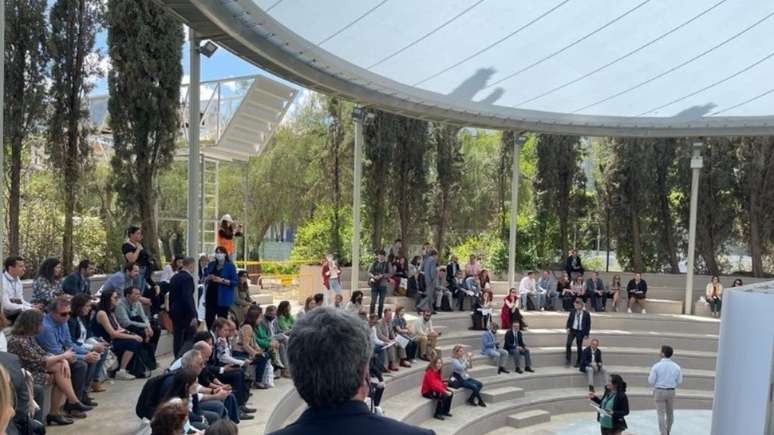 Aula de engenharia no anfiteatro, outro dos espa&ccedil;os climatizados de Cartuja Qanat