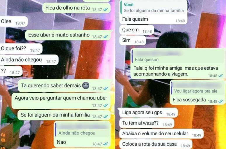 Jovem chegou a relatar para uma amiga o comportamento do motorista