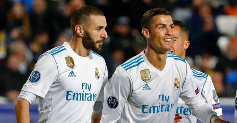 Benzema e Cristiano Ronaldo foram companheiros no Real Madrid (Foto: Reprodução)